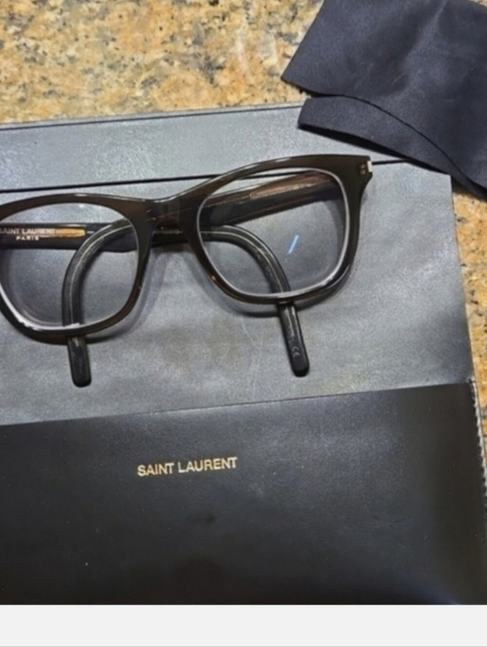 Saint Laurent Dark Brown Eyeglasses